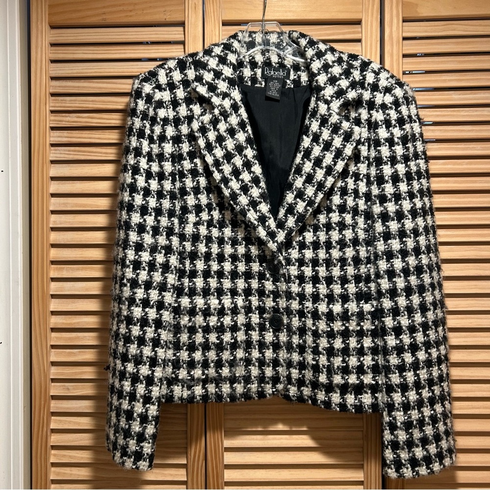 Rafaella Black & White Houndstooth Blazer